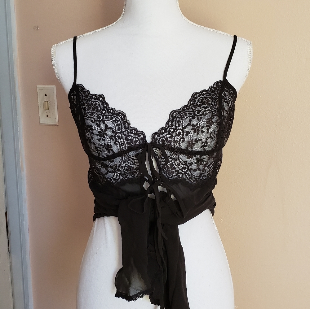 Victoria's secret black lace babydoll sheer dress. - Picture 7 of 8